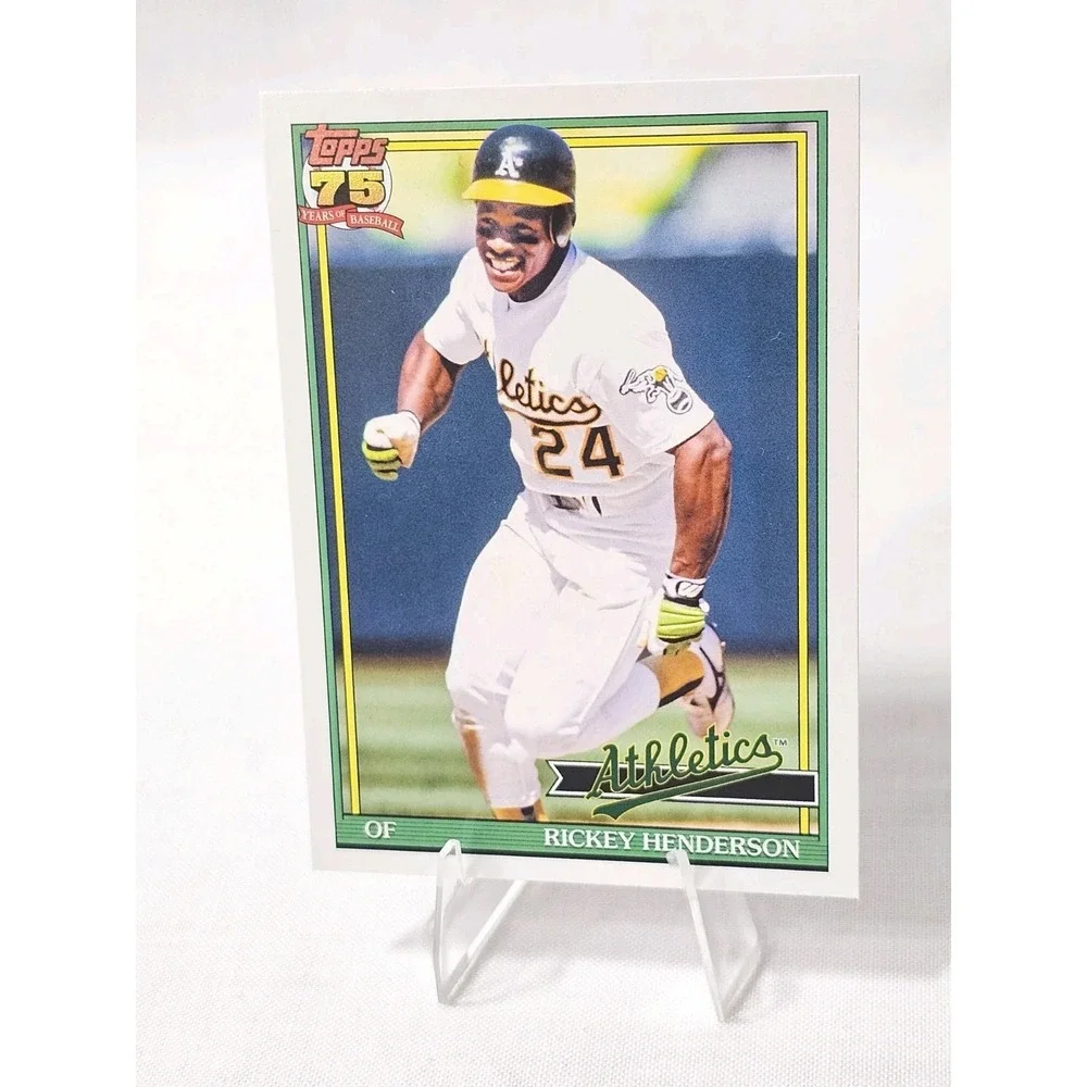 2026 Topps Series 1 1991 Topps #T91-52 Rickey Henderson Oakland Athletics NY HOF